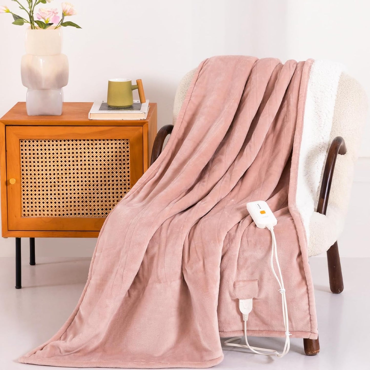 Heated Blanket Electric Throw 50 in x 60 in for Cozy Comfort