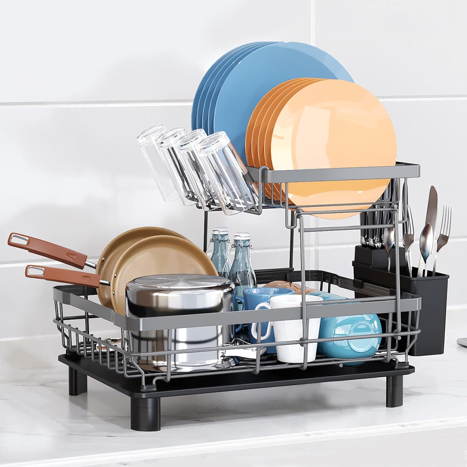 GAXmi Dish Drying Rack Over The Sink for Efficient Kitchen Use