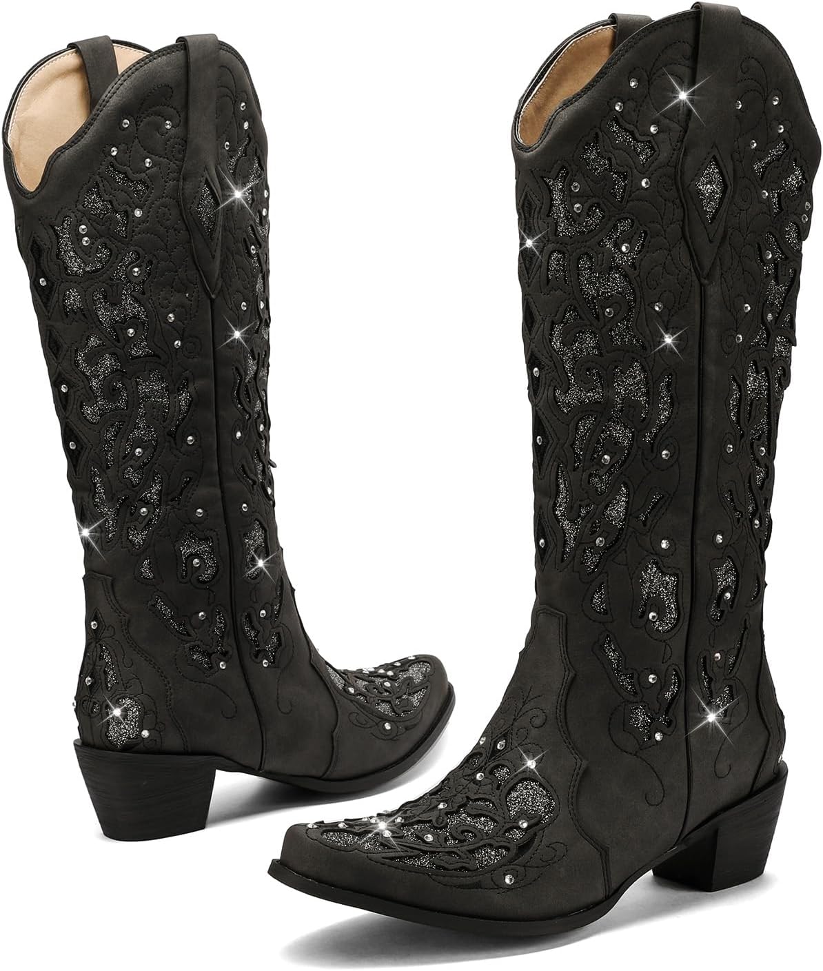 Western Cowboy Boots with Rhinestones for Women - Chic Style