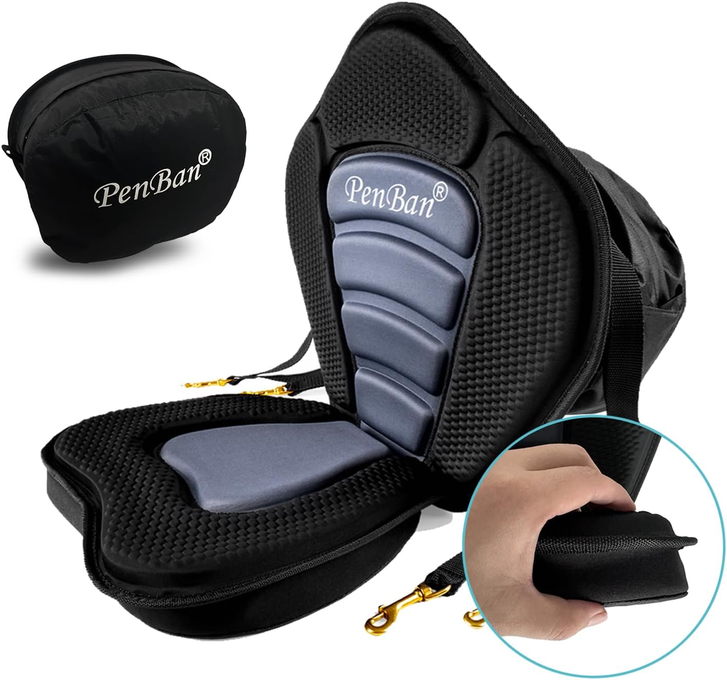 Universal Deluxe Kayak Seat Cushion with Storage Bag for Comfort