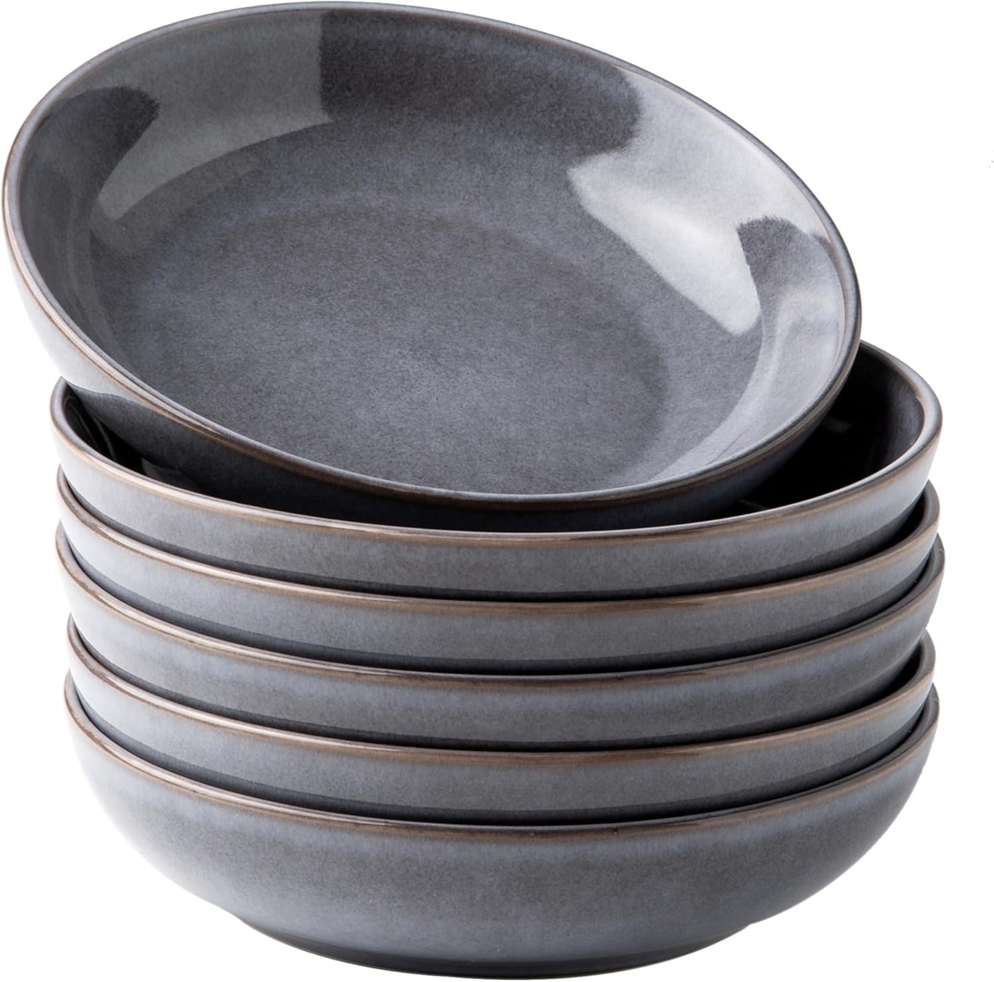 AmorArc 8.5ft' Large Pasta Bowls Set of 6 for Kitchen Use