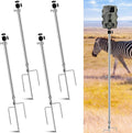 360 Adjustable Stainless Steel Camera Stand for Outdoor Hunting - 4 Pack
