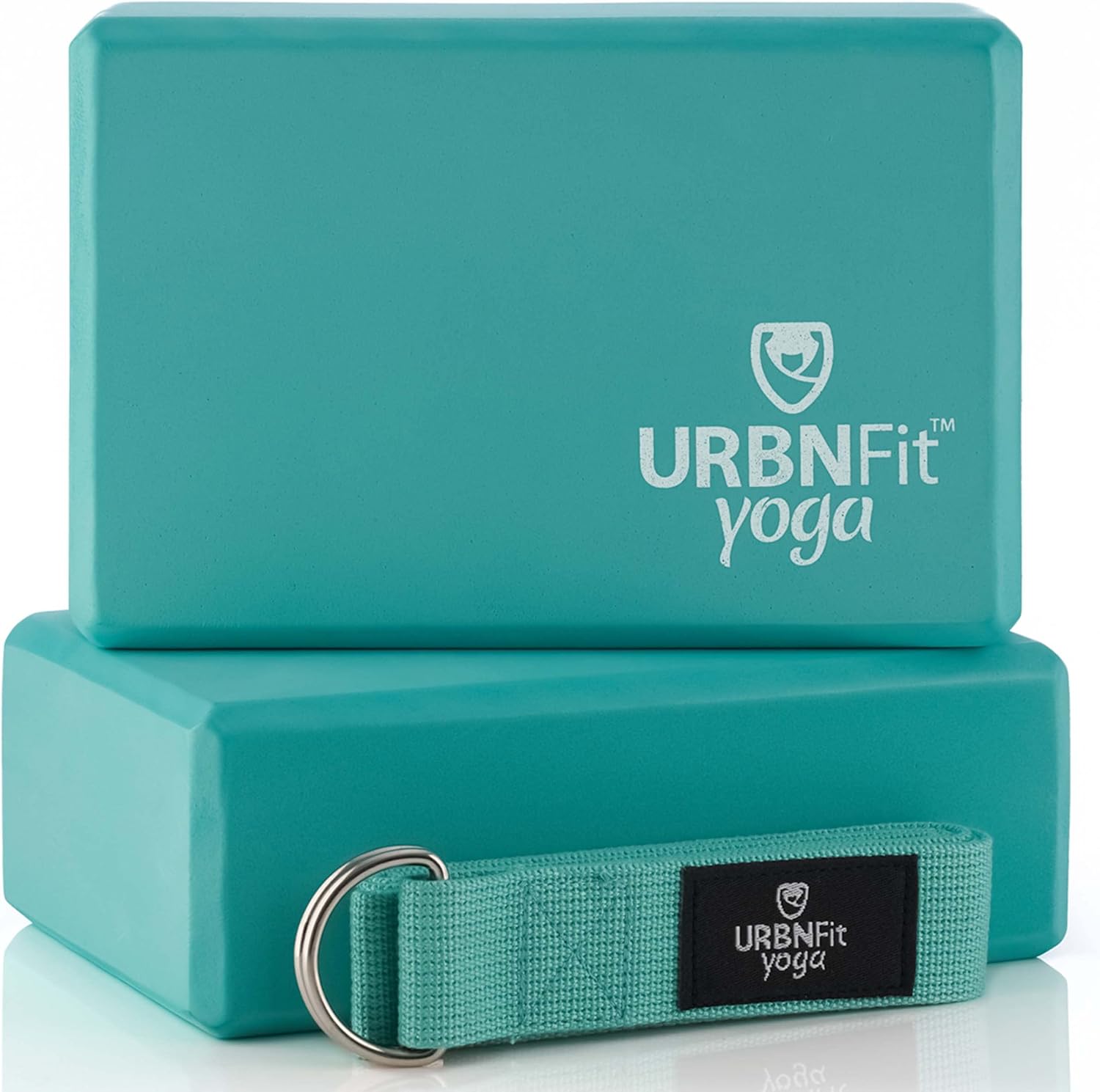 URBNFit 2 Pack Yoga Blocks - Sturdy Foam Set for Pilates & More