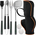 POLIGO 7PCS Golf-Club Style BBQ Tools Set - Fun Gift for Grillers