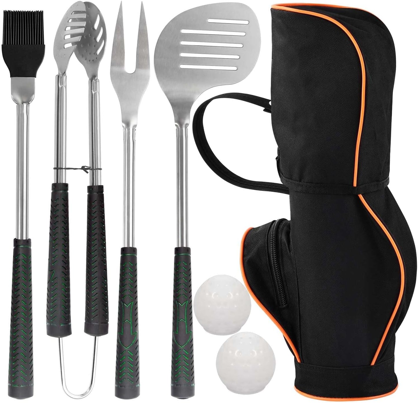 Golf-Club Style BBQ Tools Set - 7PCS Grilling Accessories