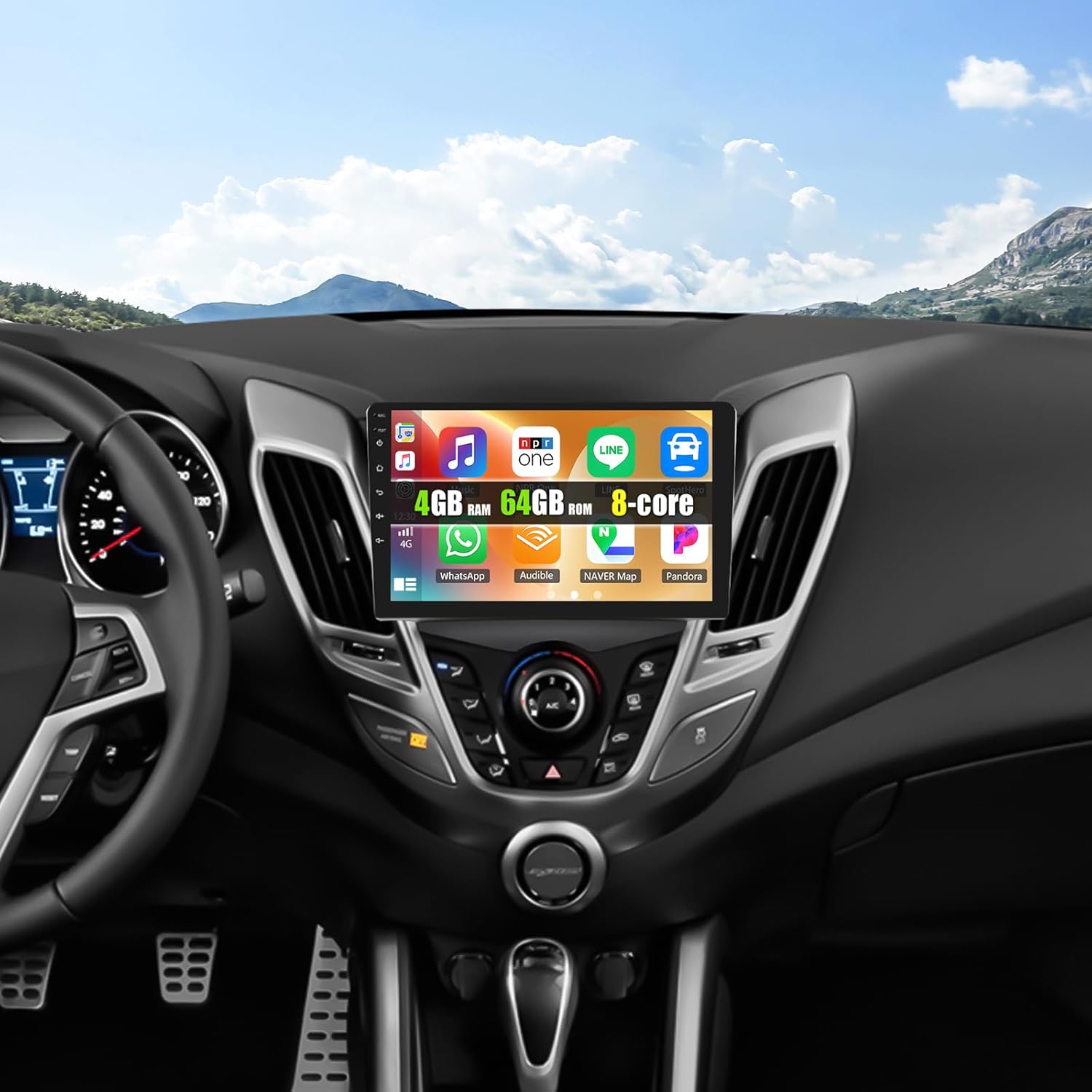 Android 15 Car Stereo for Hyundai Veloster 2011-2017 with 9in Display