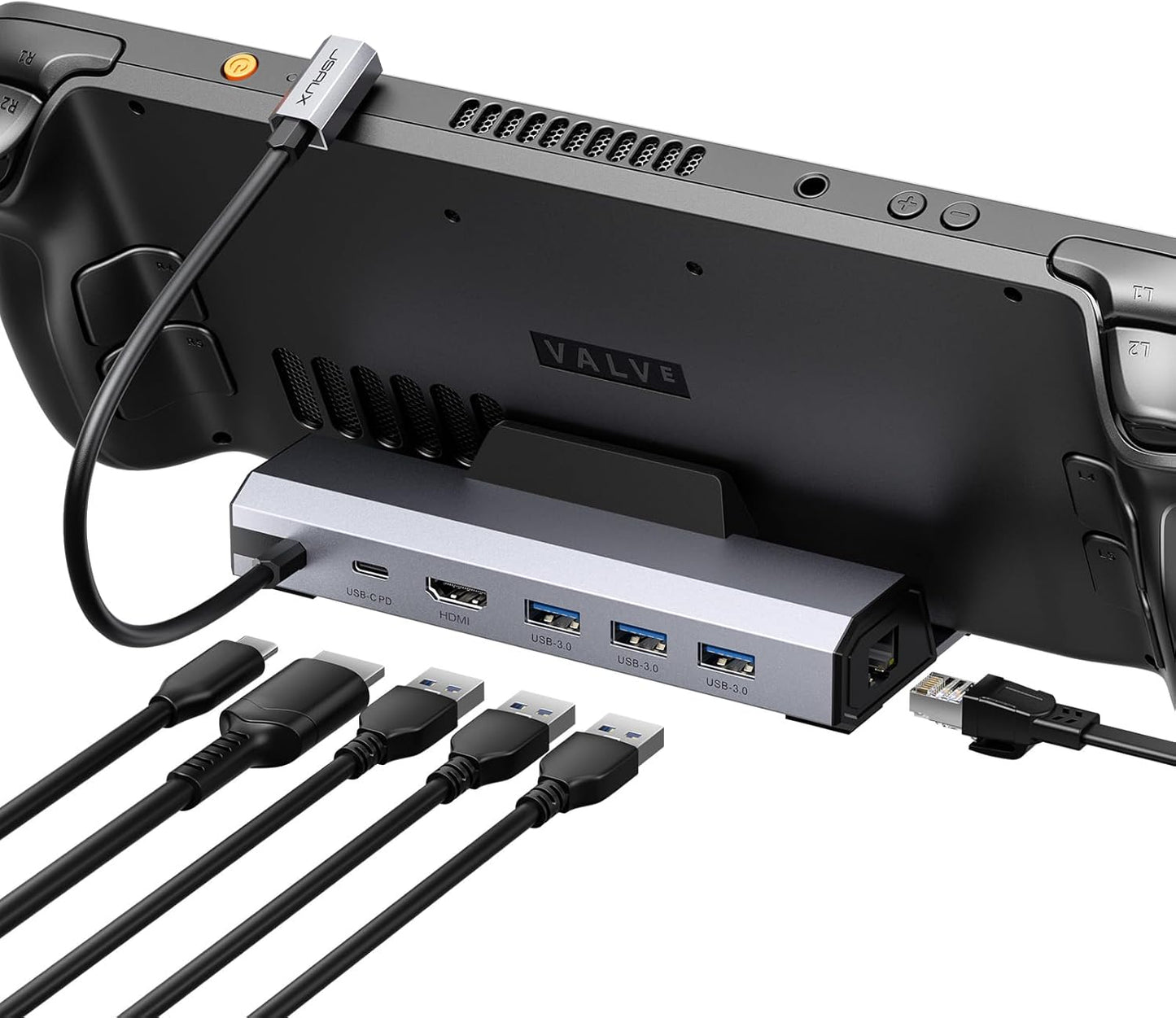 JSAUX Upgraded Docking Station 4K@120Hz for Steam Deck and More