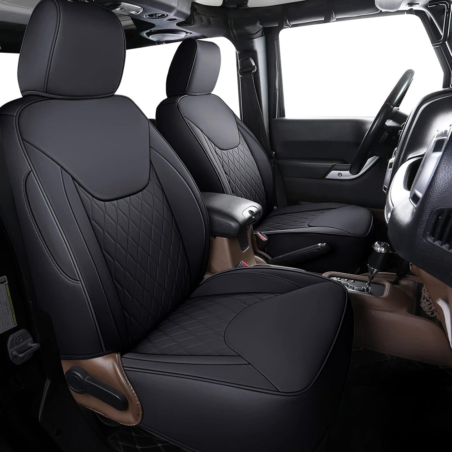 Custom Fit Waterproof Seat Covers for Jeep Wrangler 2007-2024