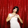 JYFLZQ Red Sequin Backdrop Curtain 10x8ft for Parties & Events