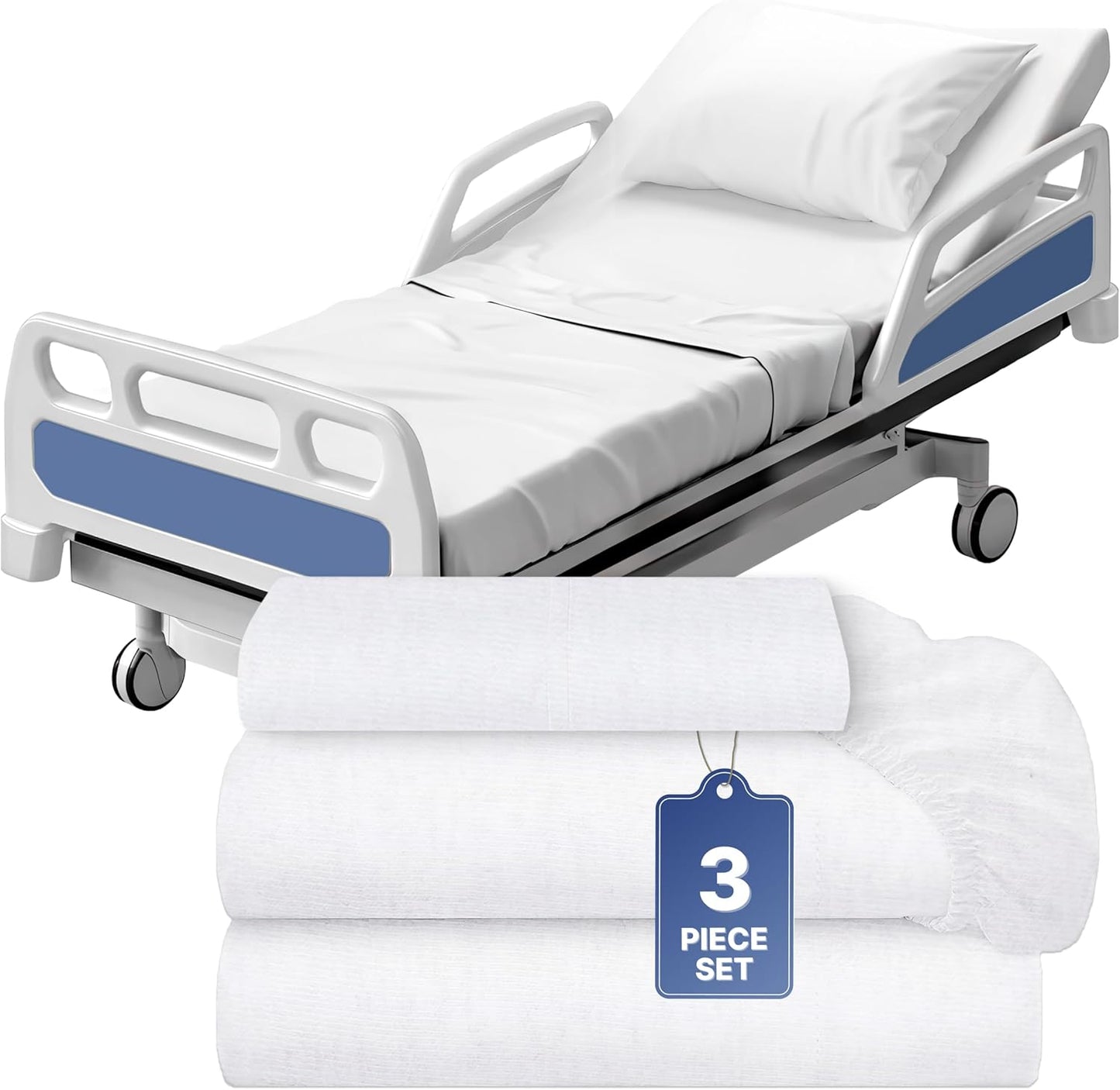 3 Piece Hospital Bed Sheet Set for Ultimate Comfort and Quality