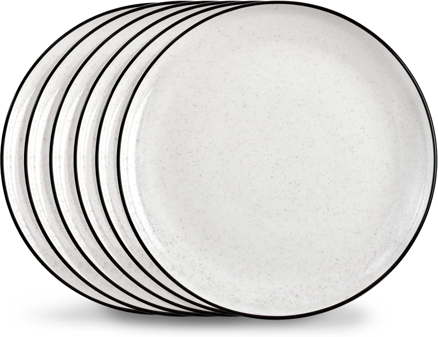 Ceramic White Dinner Plates Set of 6 for Modern Dining Needs