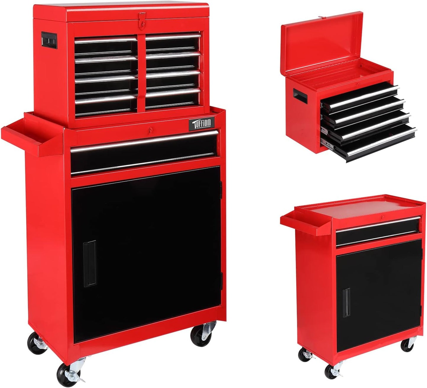 TUFFIOM 5-Drawer Rolling Tool Chest for Garage & Workshop Use