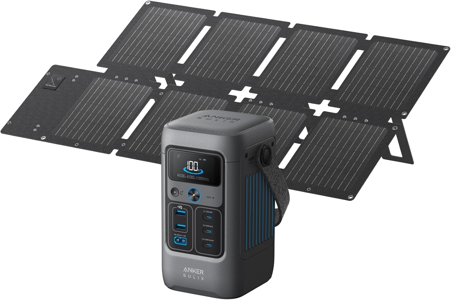 Anker SOLIX C200 Power Station: 60,000mAh Portable Power with Solar Panel