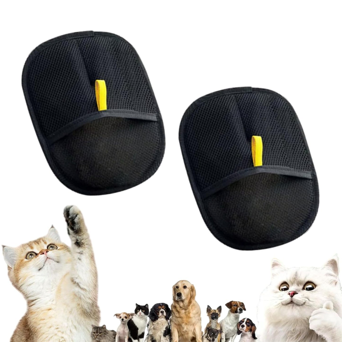 Pet Hair Static Removal Gloves - 2Pcs