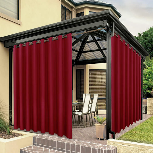 BONZER Waterproof Indoor/Outdoor Curtains for Total Privacy