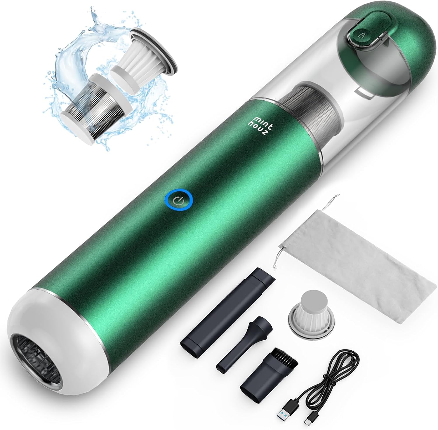 Powerful 17000Pa Car Vacuum - Portable & Lightweight