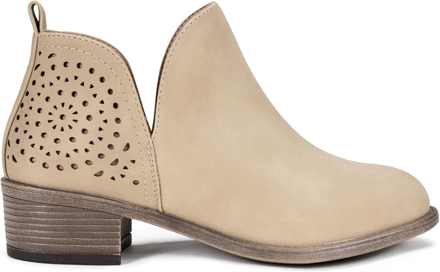 Vepose Women's Short Ankle Boots with Cutout Design for Comfort