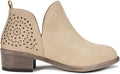 Women's Short Ankle Boots Low Heel with Cutout Perforation