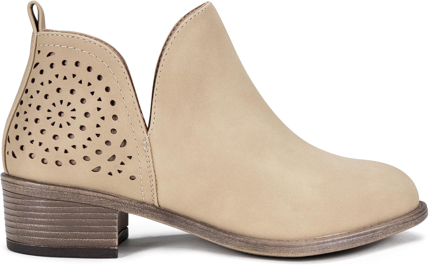 Vepose Women's Short Ankle Boots with Cutout Design for Comfort