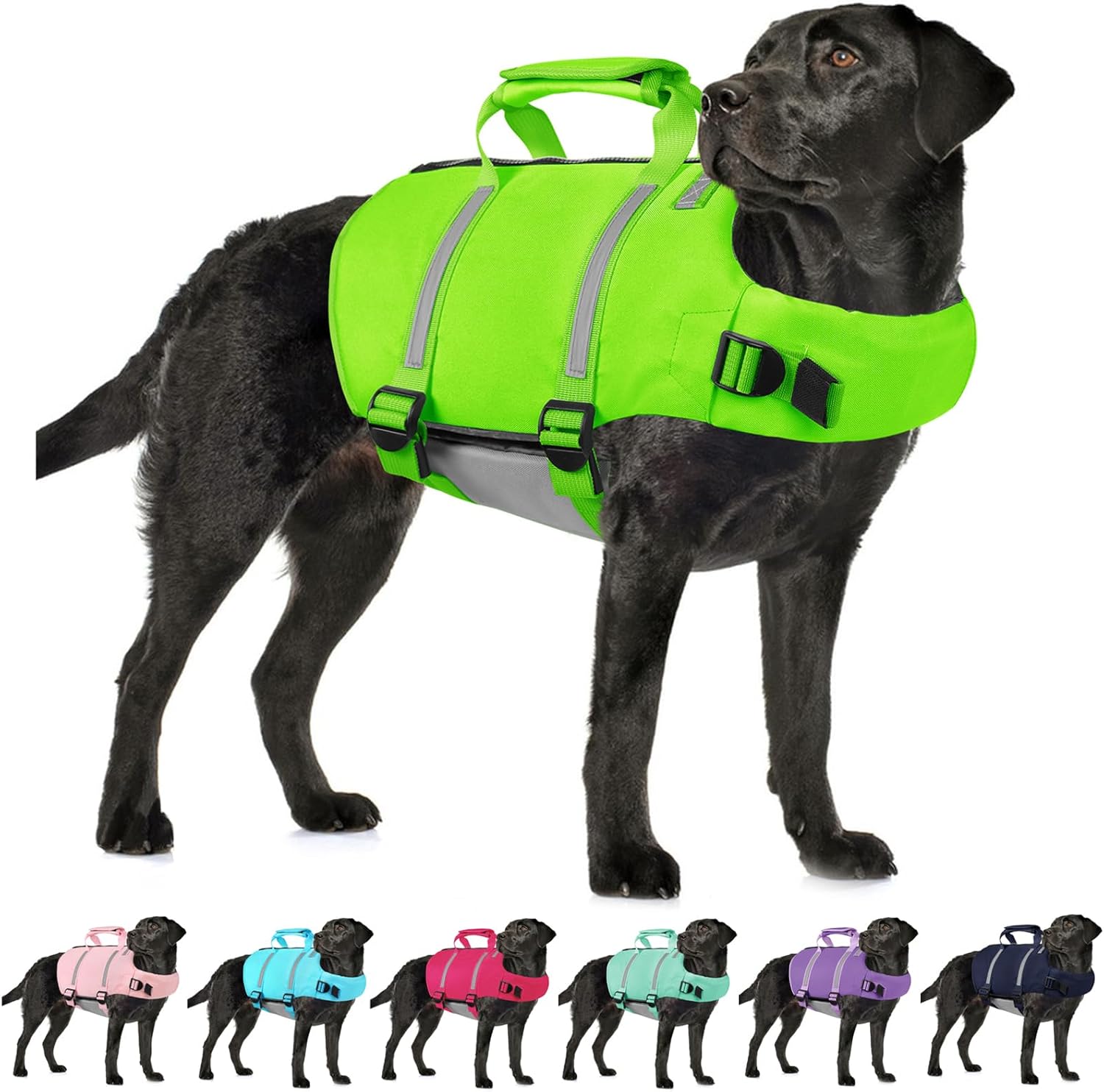 AOFITEE Dog Life Jacket for Swimming with Reflective Safety Strips