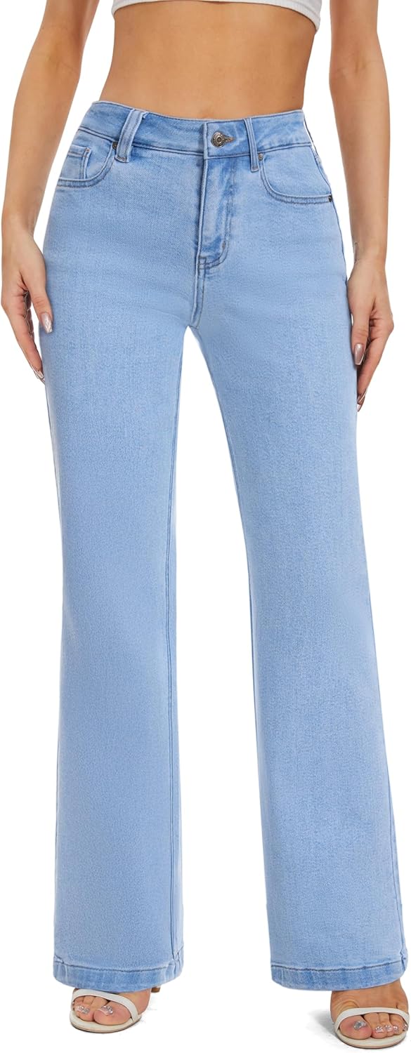 FLYING BANANA Women's High Waisted Wide Leg Baggy Denim Jeans