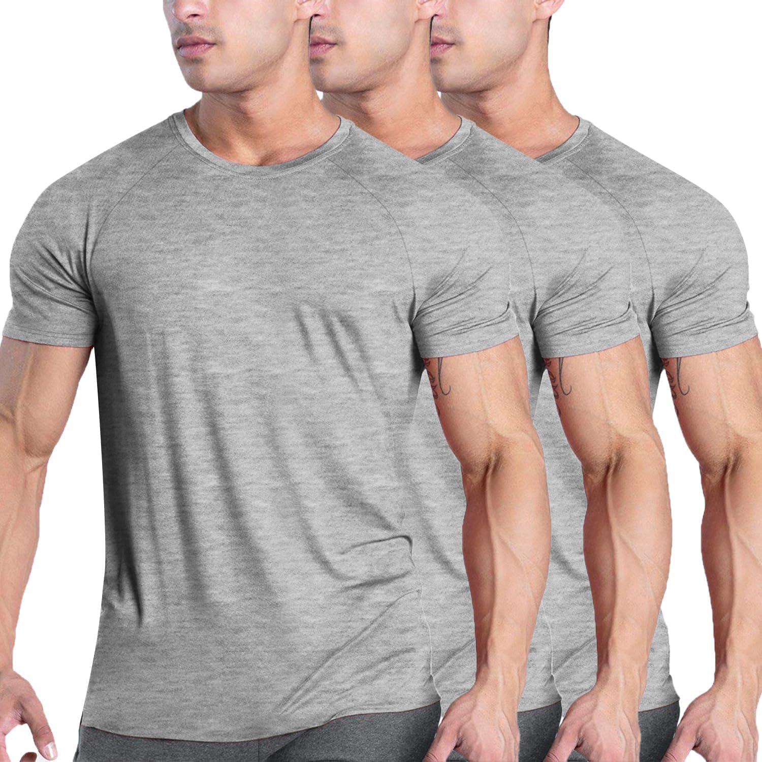 COOFANDY Men's 3 Pack Workout T Shirts for Gym and Fitness