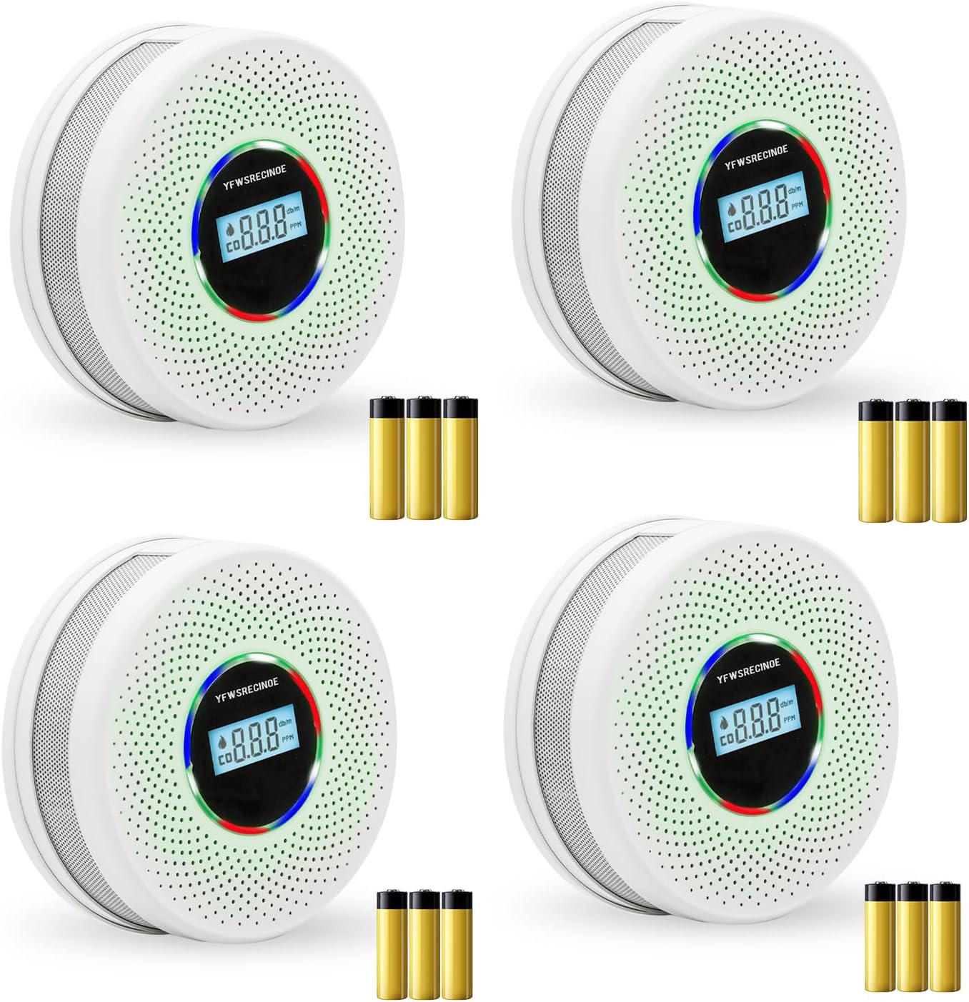 Upgraded Combination Smoke and Carbon Monoxide Alarm Detector