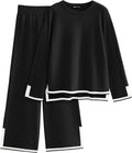 Women Knit 2-Piece Fall Sweater Set - Cozy Wide Leg Tracksuit