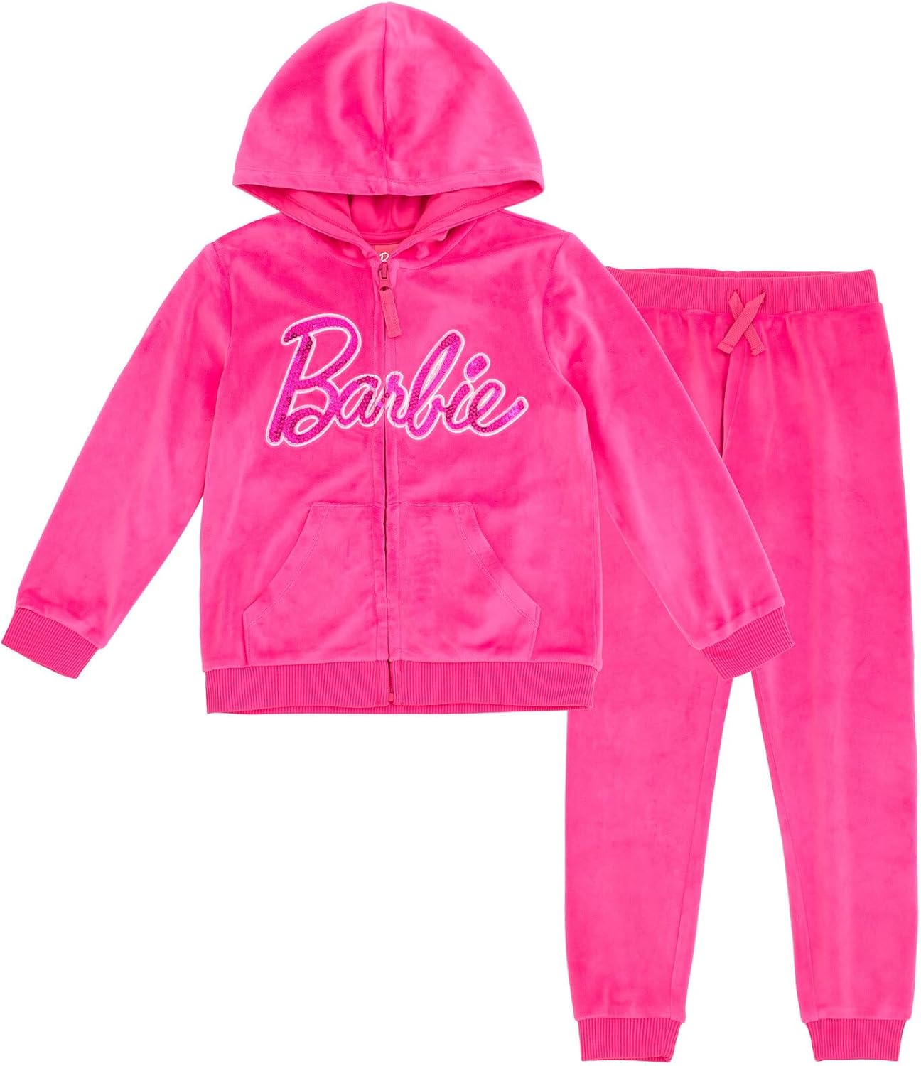 Barbie Velour Matching Family Zip Up Hoodie Pants Outfit Set