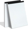 Grid Paper Notebook 8.5 x 11, 4x4 Graph Paper Pad - 2 Pack