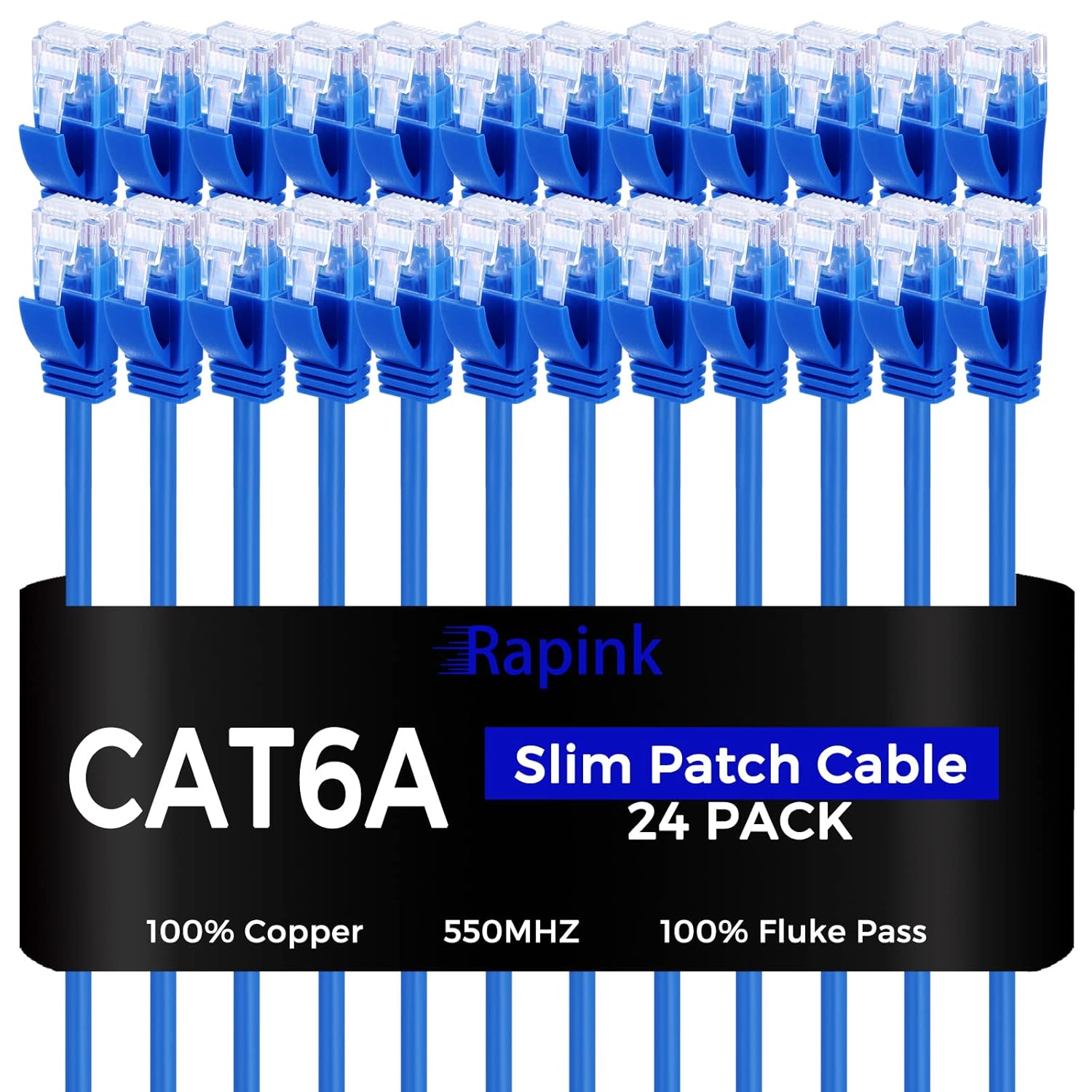 Slim Cat6a Ethernet Patch Cable 7ft for Efficient Networking