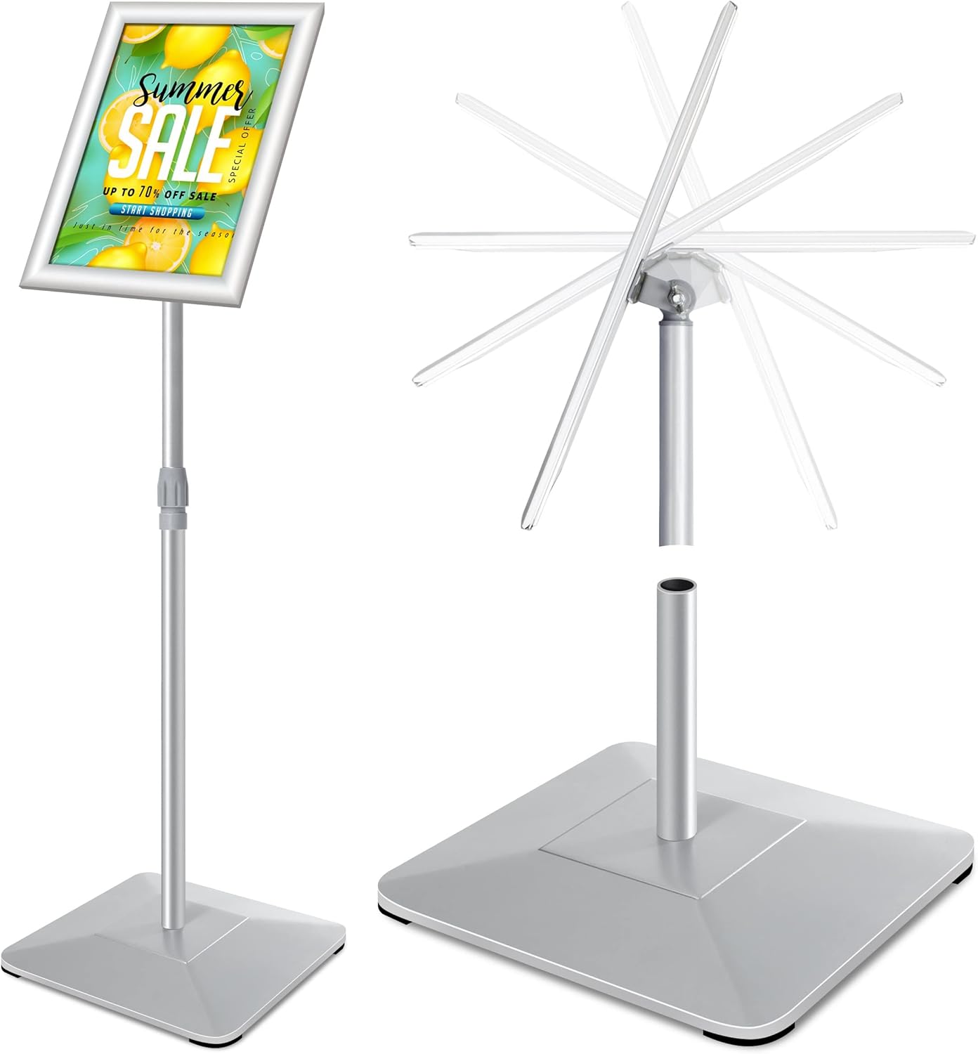 8.5x11 Pedestal Poster Sign Stand for Office and Store Use