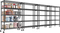 PrimeZone 5 Tier Wire Shelving Rack with Wheels - Heavy Duty 36in