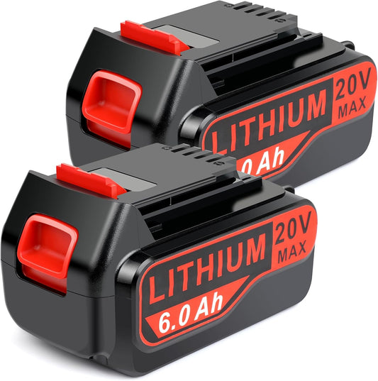 20V Max 6000mAh Replacement Battery for Black+Decker Tools