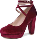 Mostrin Vintage Womens Bowtie Platform Pumps - 4in Heels