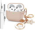 VOTILE Milk Tea Airpods 4 Case - Wireless Charging with Bling Keychain