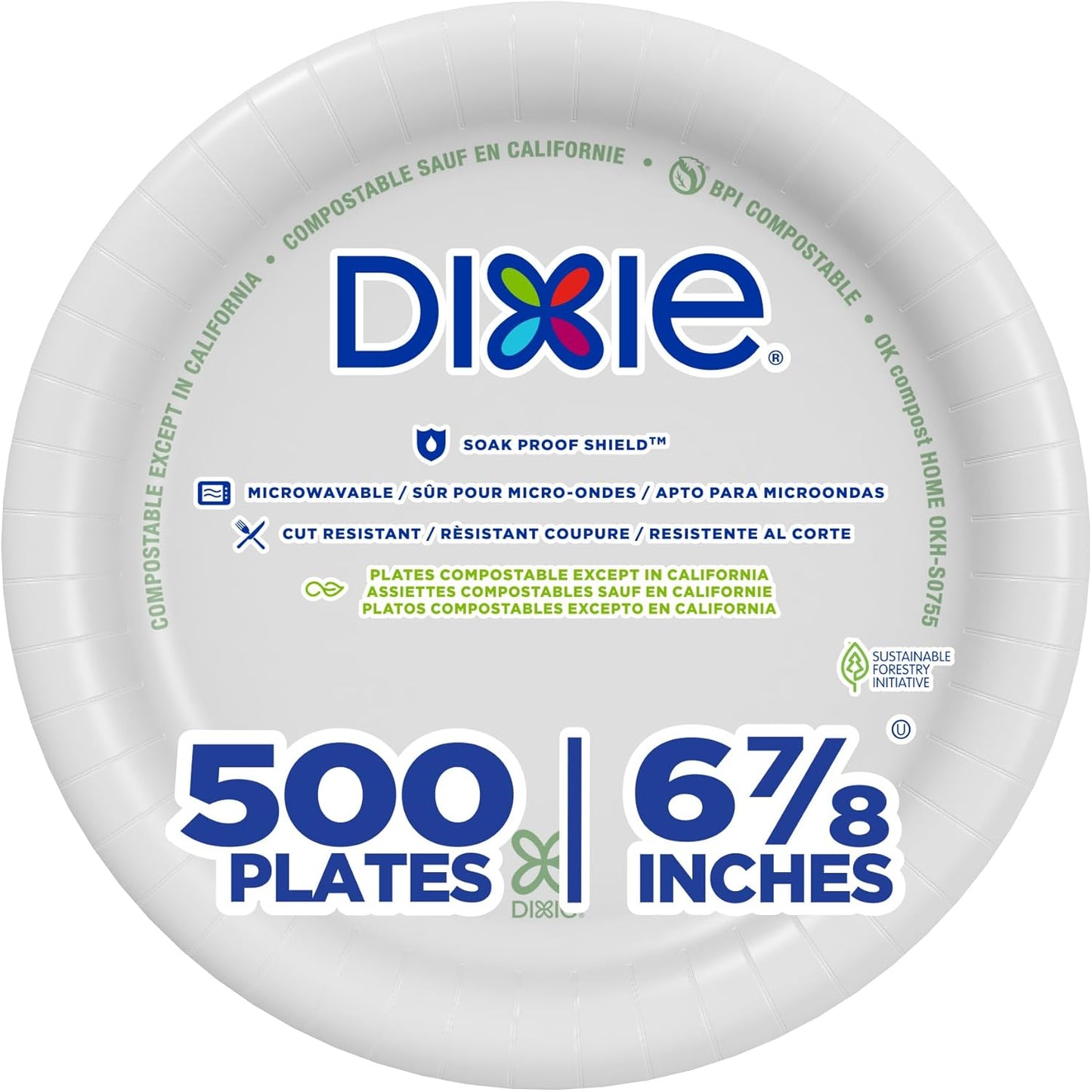 Dixie Ultra 7in Medium-Weight Paper Plates for Everyday Use