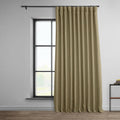 Faux Linen Curtains 100W x 96L - Room Darkening Nomad Tan