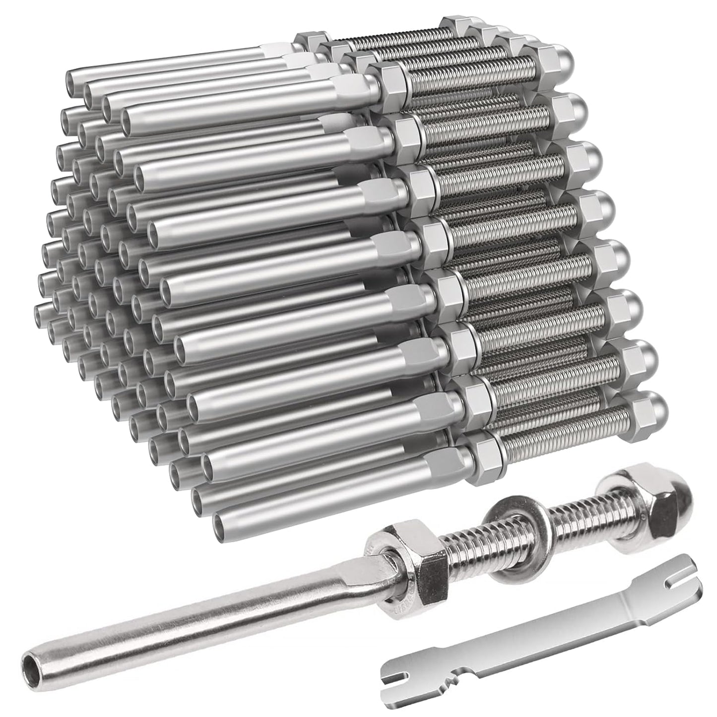 BLIKA 60 Pack Cable Railing Tension End Fitting for 1/8