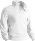 CANGHPGIN Stand Collar Quarter Pullover Sweatshirt for Men - Warm 1/4