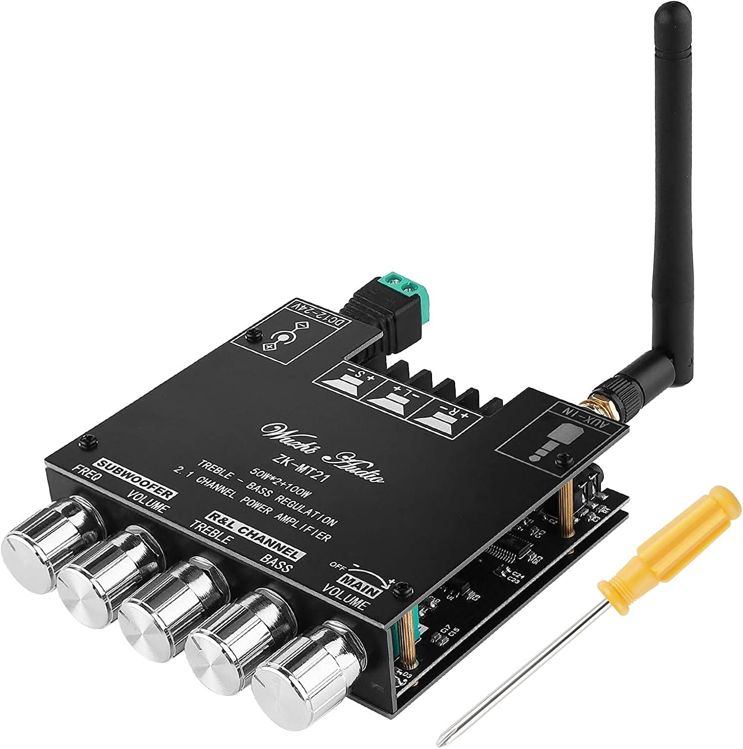 Wireless 2.1 Channel Amplifier 150W Bass/Treble Control by MakerHawk