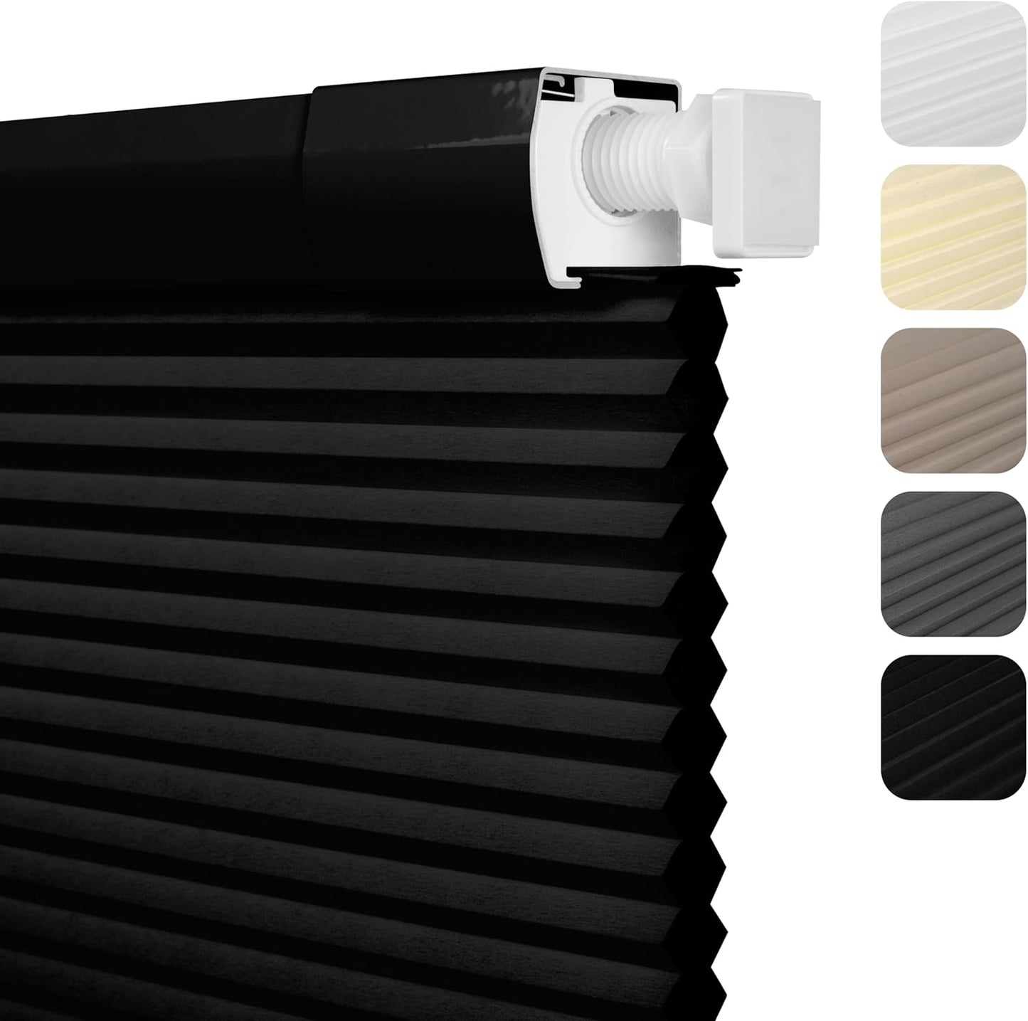 No Drill No Tools Light Filtering Cellular Shades for Windows