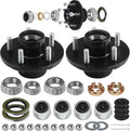 2 Sets Trailer Hub Kit 5 Lug 4.5 in - Durable 3500 lb Trailer Hubs