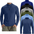 6 Pack Mens Mock Turtleneck Long Sleeve Shirts for All Seasons