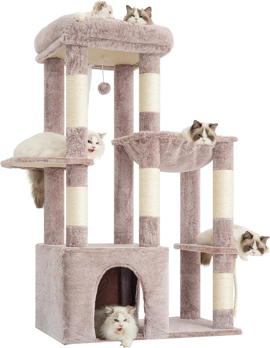 Heybly Heavy Duty Cat Tree for Large Adult Cats with Hammock
