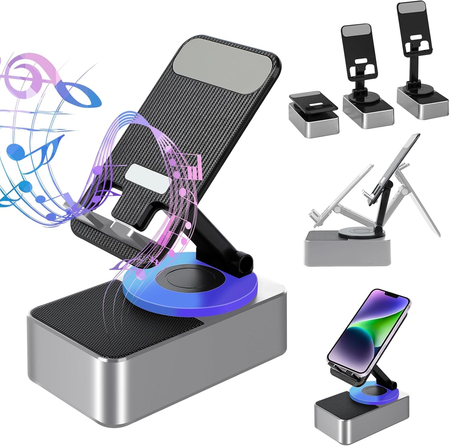 Wireless Induction Speaker with Power Bank & Atmosphere Light