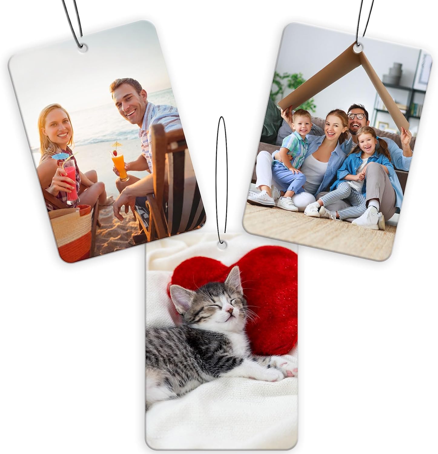 Personalized Double-Sided Car Air Freshener | Custom Photo Logo | Hanging Ornament