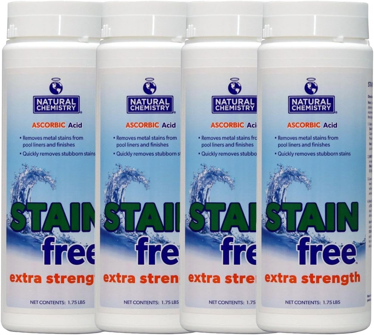 Natural Chemistry Extra Strength Stain Free 4 Pack for Tough Stains
