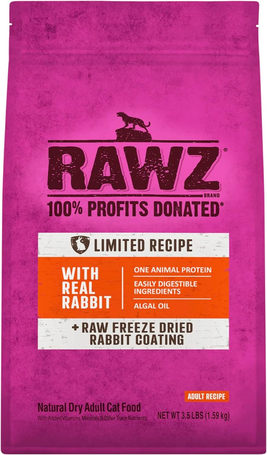 Rawz Real Rabbit Dry Food for Cats with Freeze Dried Coating