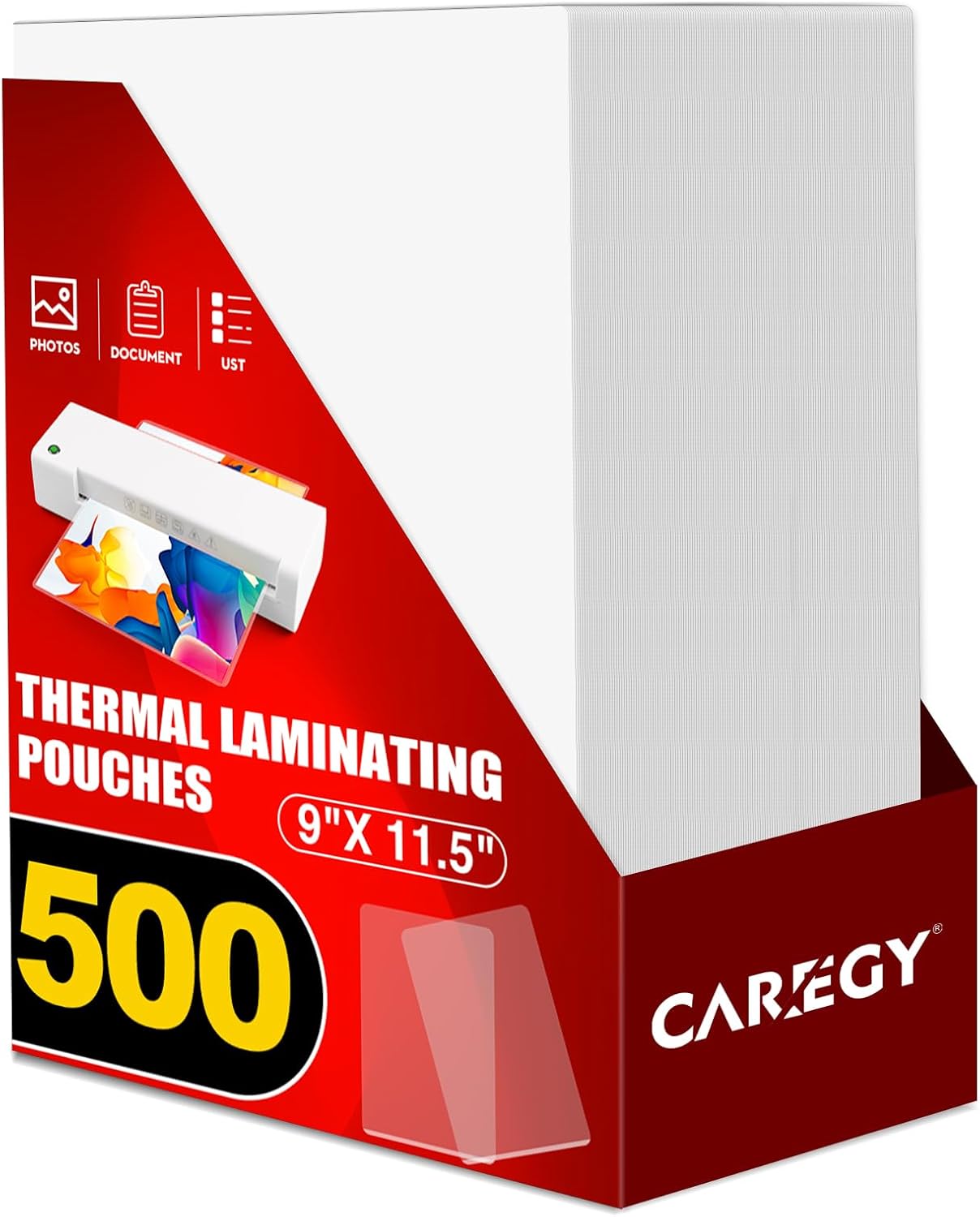 CAREGY Laminating Sheets 500 Pack for 8.5 x 11 Inch Documents